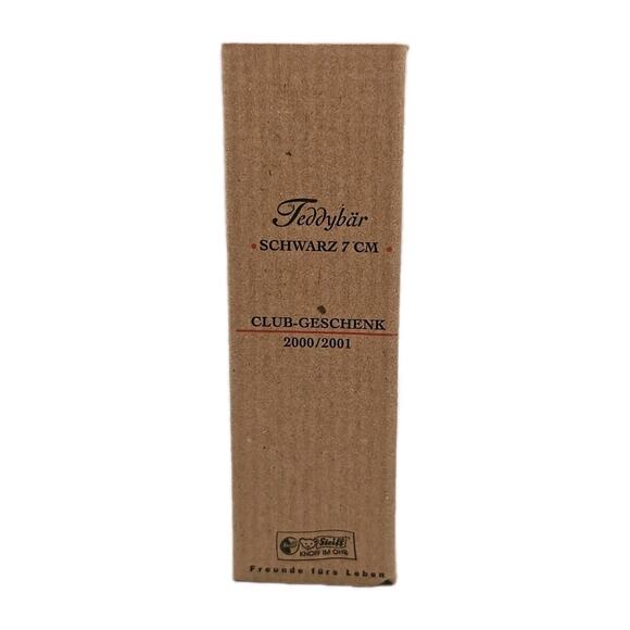 Steiff Club Gift Teddy Bear Black Mini 2000 Jointed Mohair COA & Box U315/8 - Picture 2 of 12